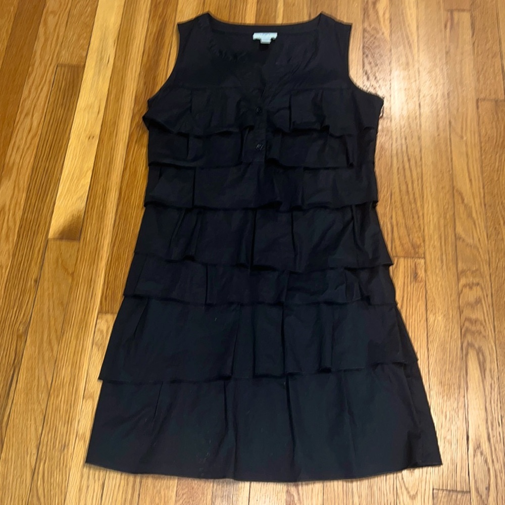 LOFT black sleeveless layered dress.